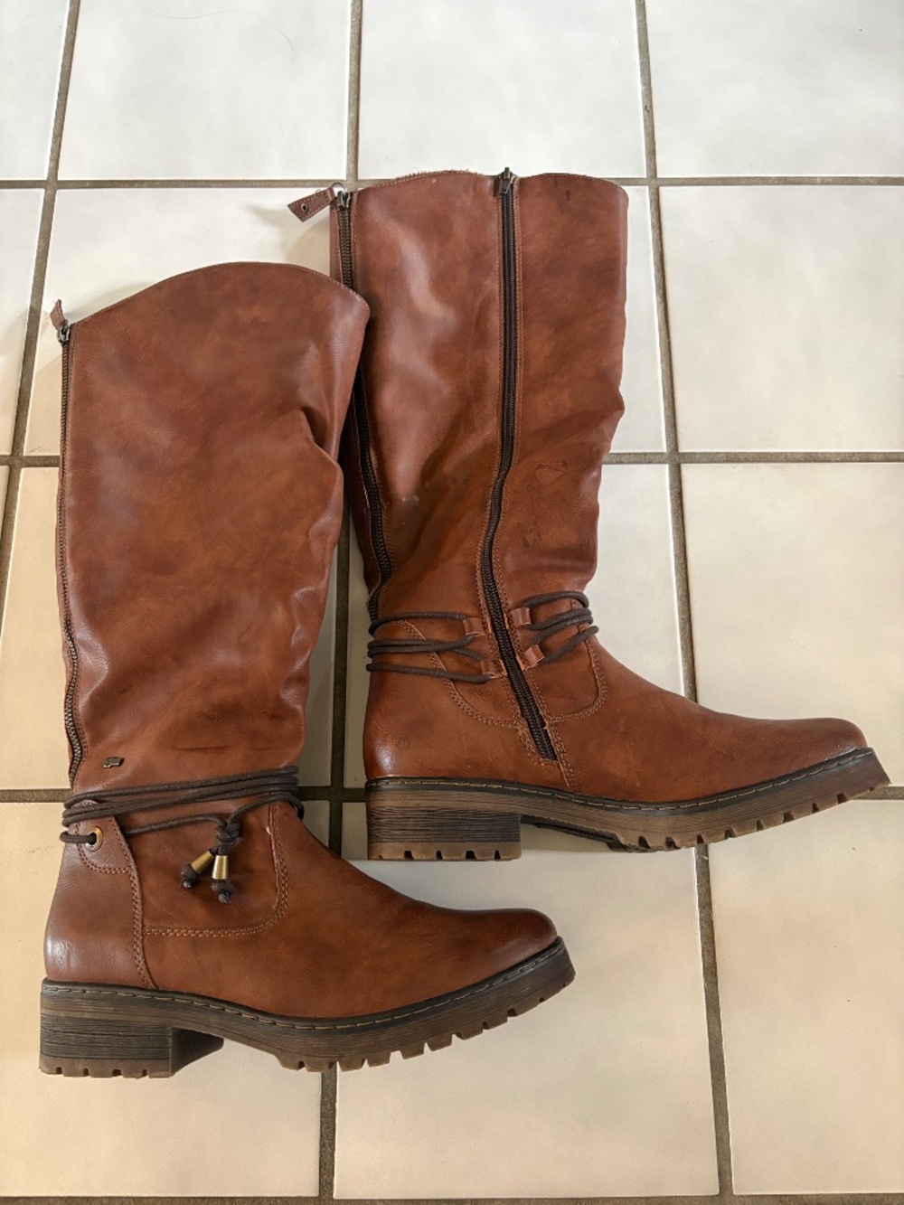 Spring Step Vegan Leather Riding Boots Lined Tall Size 9 / 40 - Picture 12 of 12